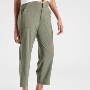 Women's Athleta Tribeca Crop Utility Pant Olive Buttery Soft Fabric